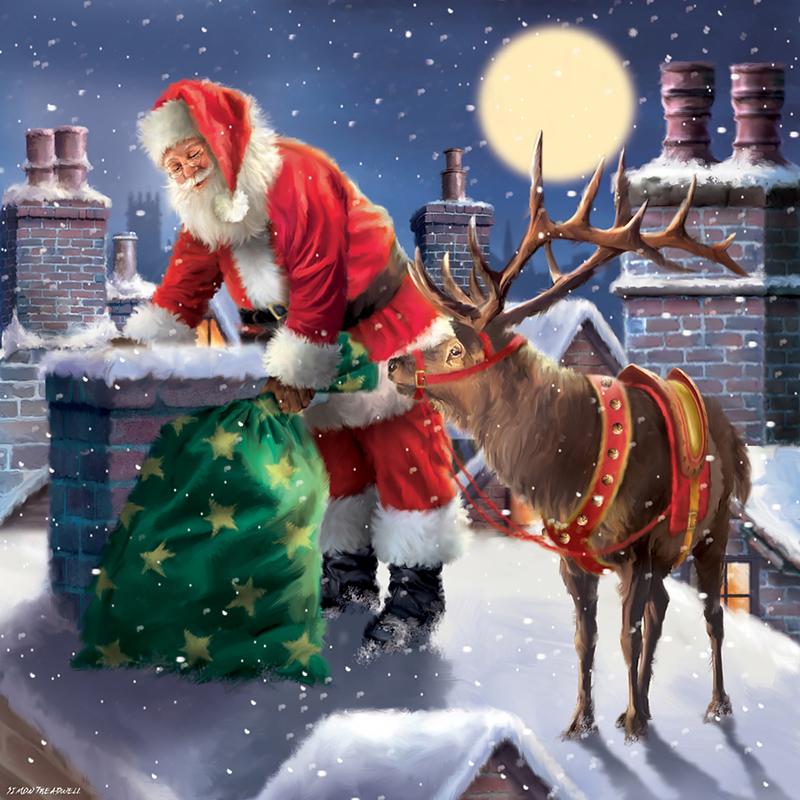 Санта-Клаус DIY 5D алмазная живопись полная круглая дрель стразы мозаика Рождественская Алмазная вышивка наборы крестиков настенное искусство