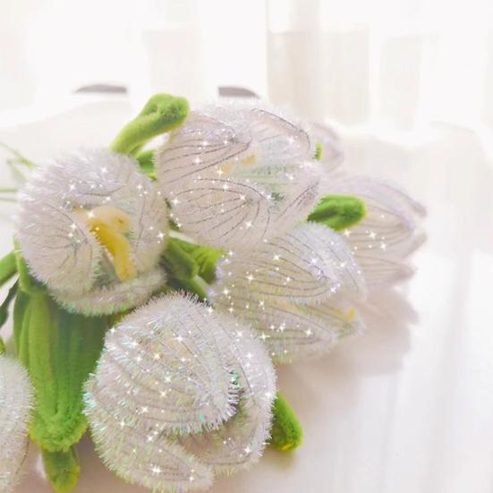 2 комплекта, 30 см, очиститель для труб, блестящие красочные DIY, художественные промыслы, гибкие, дошкольное образование, детский стебель из синели, развивающие игрушки, подарок на день рождения