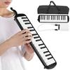 Keyboard Harmonica Instrument 32 Keys Harmonica 32 Keys Melody Piano Safe and Harmless Kindergarten (Black)