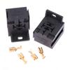 2Sets 5Pin Poles Automotive Relay Base Holder Socket With Mounting Bracket For Relays 3334485008 Djj7054Y-6.3-21