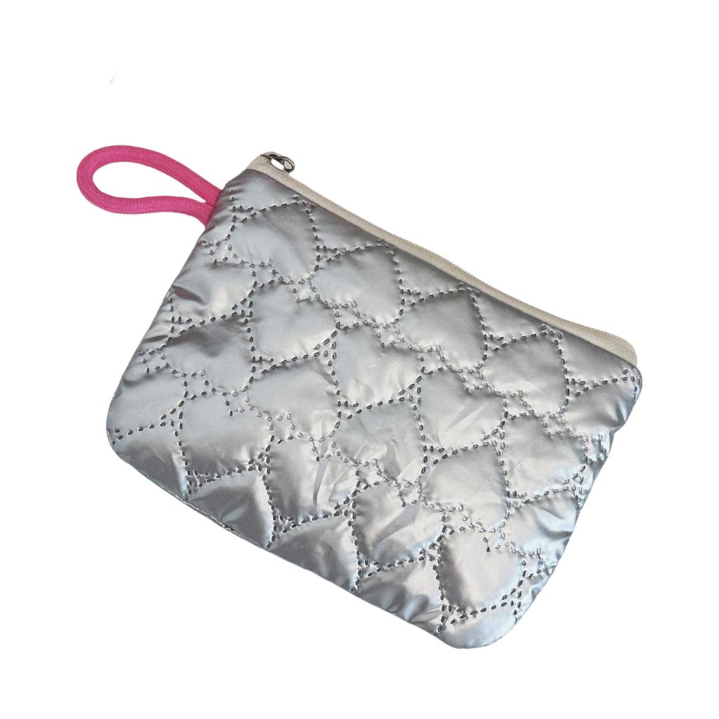 Элегантная сумка-органайзер с серебристым узором и ромбами, прочная водостойкая сумка для хранения из полиуретана для путешествий и ежедневных поездок на работу