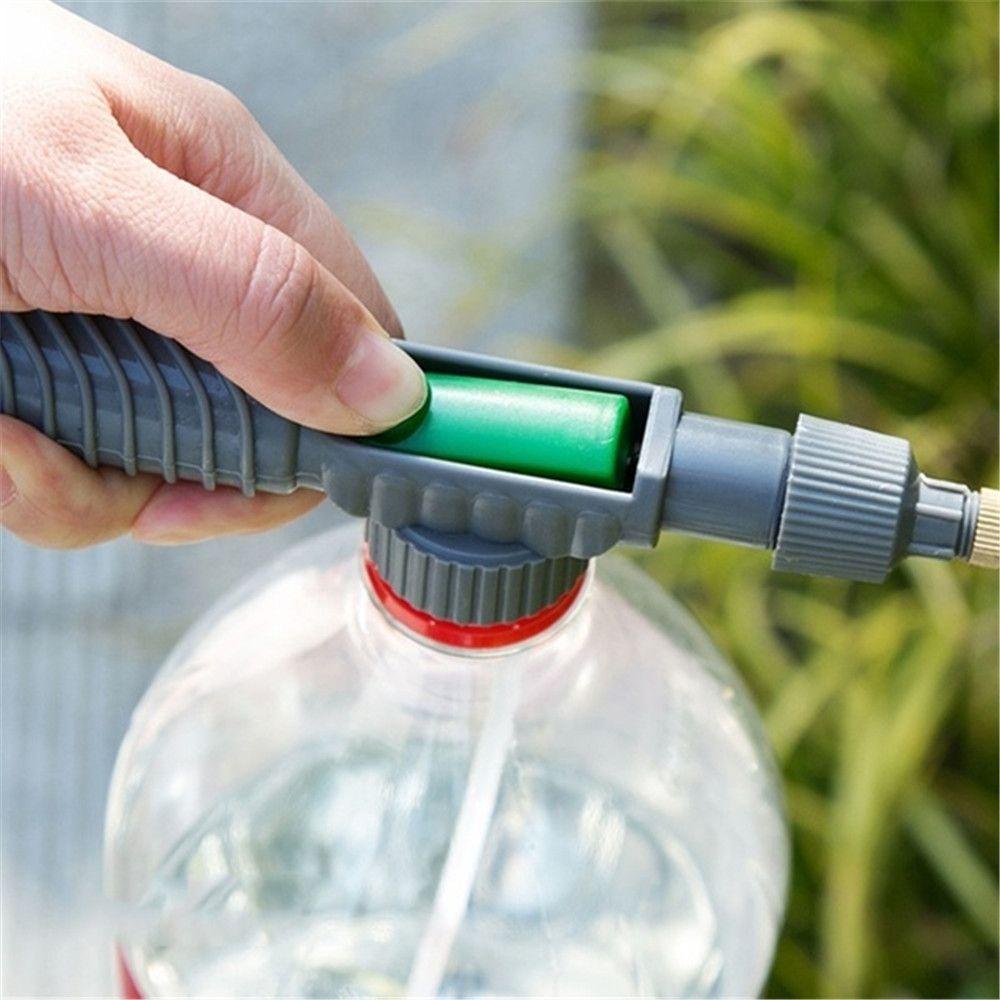 Garden Watering Tool Adjustable Household Drink Bottle Spray Air Pump Head Nozzle Manual Sprayer