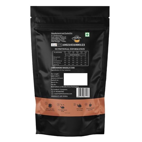TEA SENSE Кардамон Масала Чай | 800 г | Ароматная Крепкая Смесь | Ассам CTC, Настоящий Кардамон, Элаичи | Молочный Чай Чаипатти, Порошок