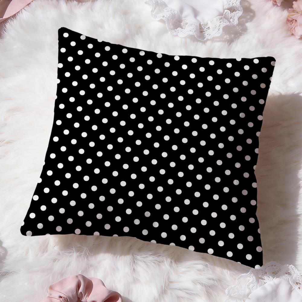 Polka Dot Texture Cushion Cover Premium Comfort Reversible Pillow Cove Two in One Design for Any Room Car Interior