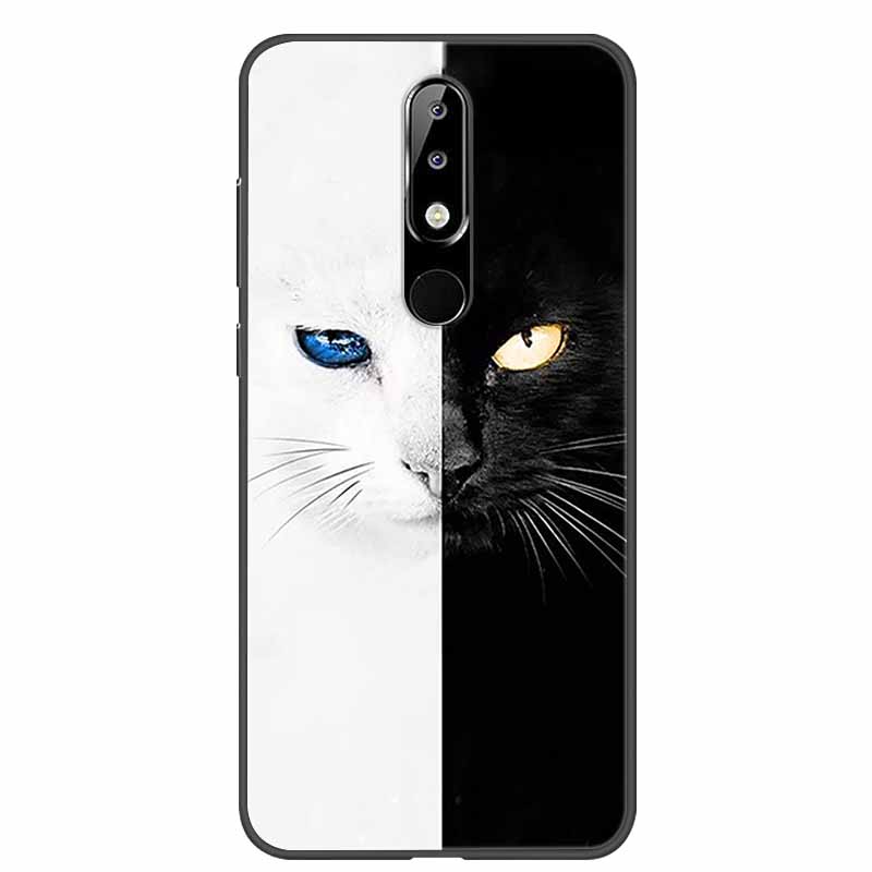 Для Nokia 6.1 Plus Чехол Милый Мягкий Силикон Мультяшный Кот ТПУ Чехлы для Телефона для Nokia X6 Чехол 6.1Plus Милый Чехол для NokiaX6 Корпус