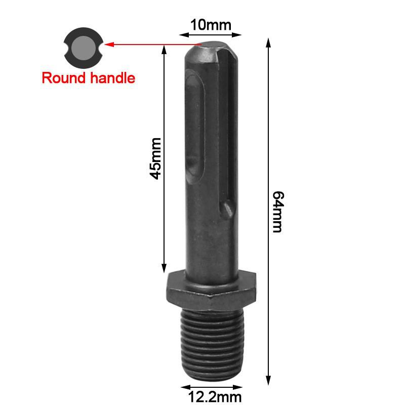 Rotary Hammer Drill Adapter with Square, Round, and Hex Handle Connectors for Wall and Brick Drilling