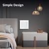 BSEED Switch Light Switch White Glass Frame Wall Power Sockets USB-C Phone Charge E-Series EU Standard 1 Way