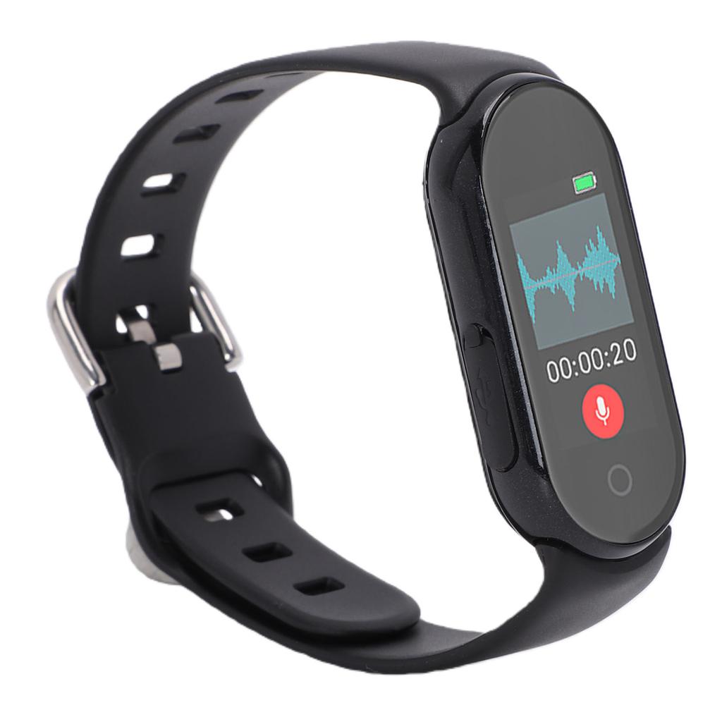 S36A 3-в-1 Портативный диктофон с 0,96-дюймовым экраном, Bluetooth-подключением к приложению, Браслет с ИИ-записью, Голосовой