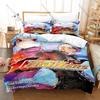 Printed The King Of Fighters Anime Bedding Kit 3PCS Duvet Cover & 2 Pillow Covers Breathable Soft Bed Linens Game Room Ornament