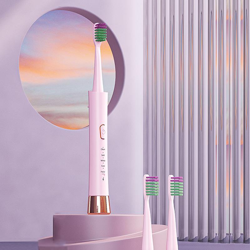 Новая электрическая зубная щетка для взрослых, мягкая электрическая зубная щетка с белой пудрой, модель для пар, семейный набор, электрическая
