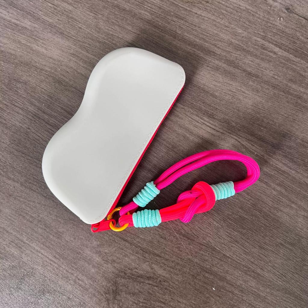 Color-blocked glasses case,sunglasses cover, eyeglass storage bag, convenient silicone sunglasses zipper cover for on-the-go use