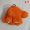 10Cm Mini Fluffy Real Pompon Bunny Keychain Women Girls Cute Plush Rabbit Gift