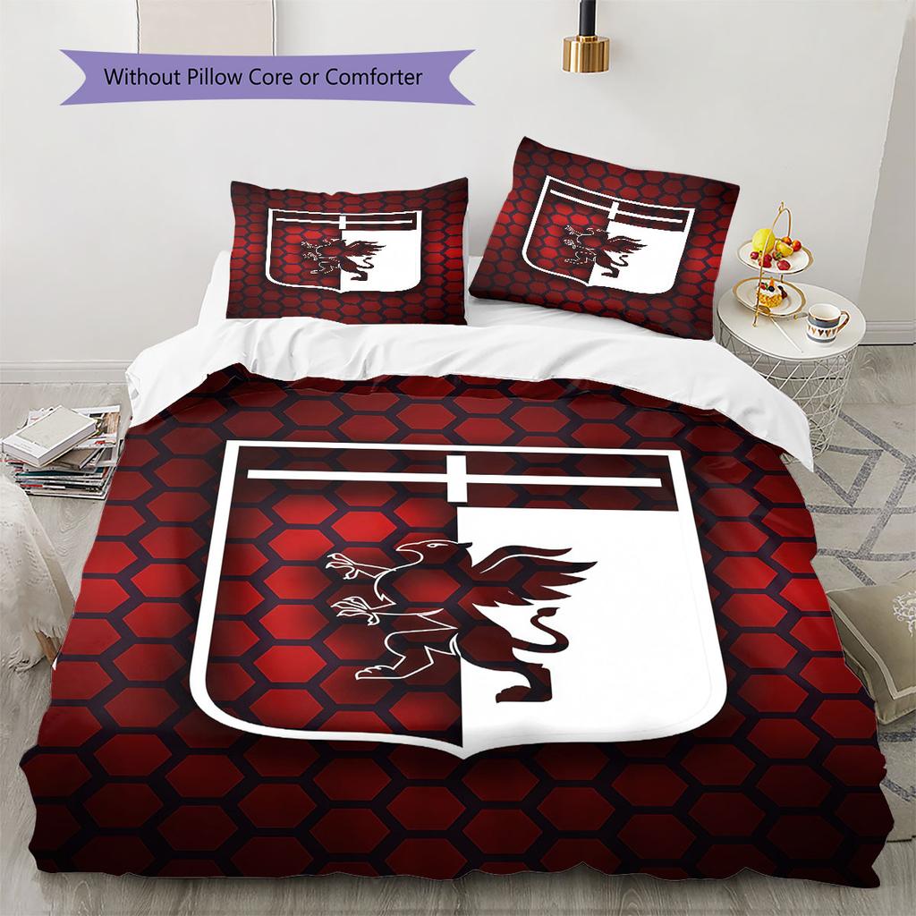 Genoa CFC logo Bedding Quilt Set Quilt Cover Pillowcase Home Decoration Birthday Gift (1 * duvet cover + 2 * pillowcase, without core)