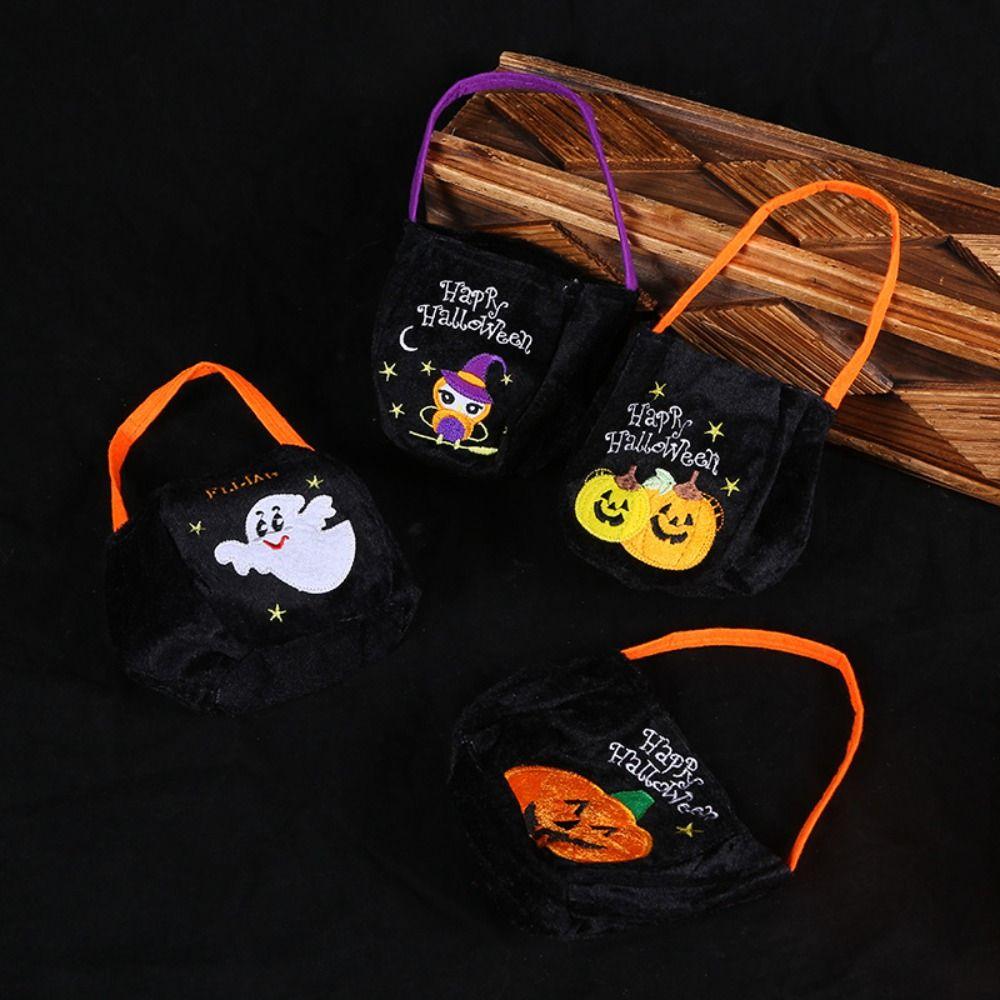 Cloth Gift Basket Trick Or Treat Pumpkin Candy Bag Cute Halloween Candy Bag Party