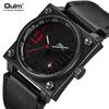Fashion Square Men's Watch Genuine Leather Square Quartz Watch
