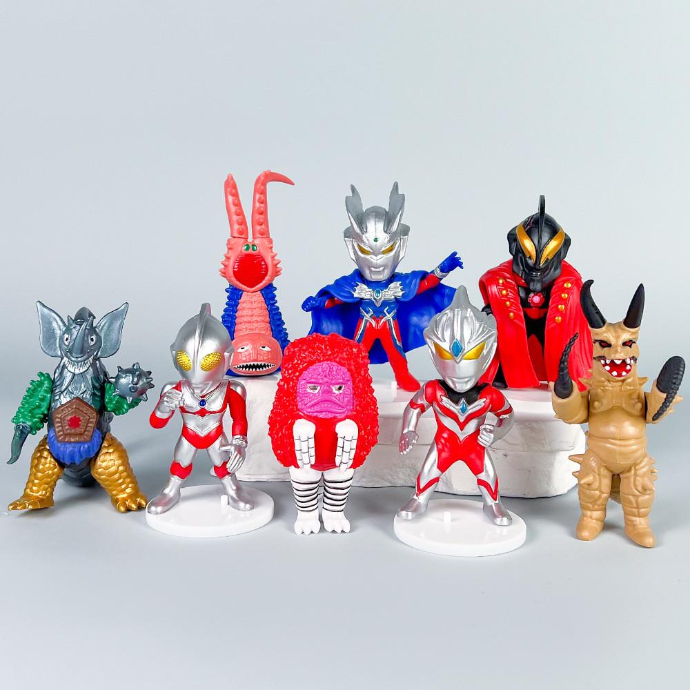 Ultraman And Monster Pvc Action Figures Set With Articulated Joints For Collectors