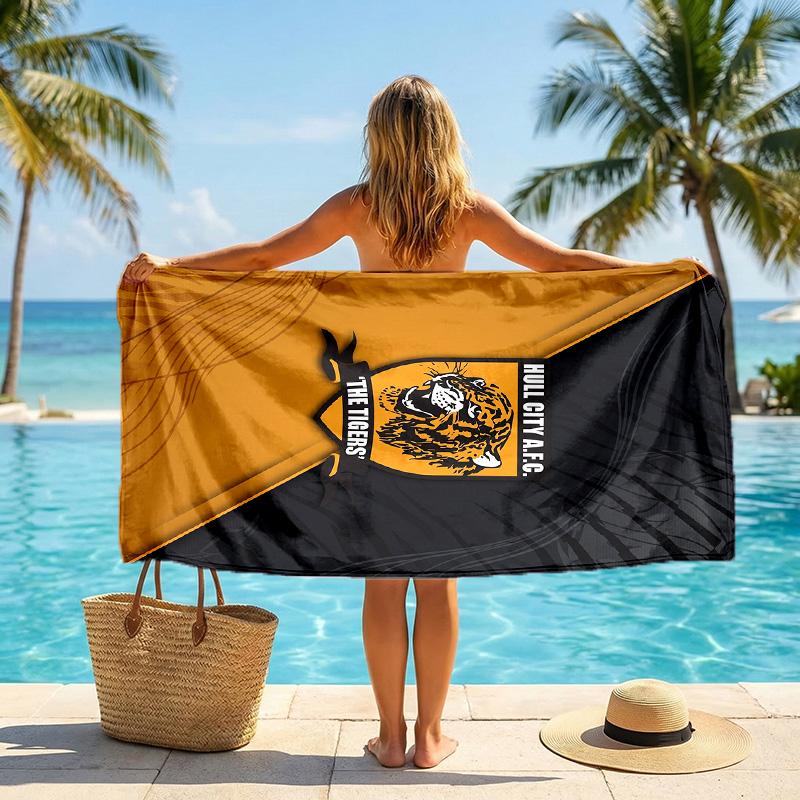 Hull FC Fashion Beach Towel Portable Soft Quick Dry Towel For Swimming Camping Holiday Use