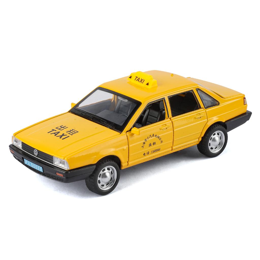 1/32 Volkswagen Santana Такси Металлическая Литая Модель Автомобиля Домашний Декор Коллекционные Предметы Миниатюрный Высокодетализированный Транспорт Праздничный Подарок
