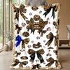Leopard Print Elegance 2 Theme blanket Lightweight Warm Flannel Blanket Decorative Throw Blanket for Home Decoration