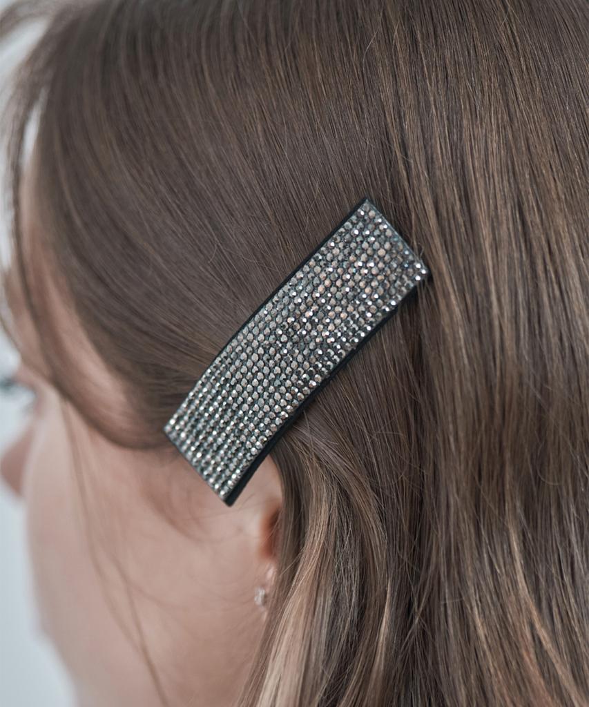 Ellejewelry Широкая квадратная заколка для волос с кубическим цирконием Elhp016