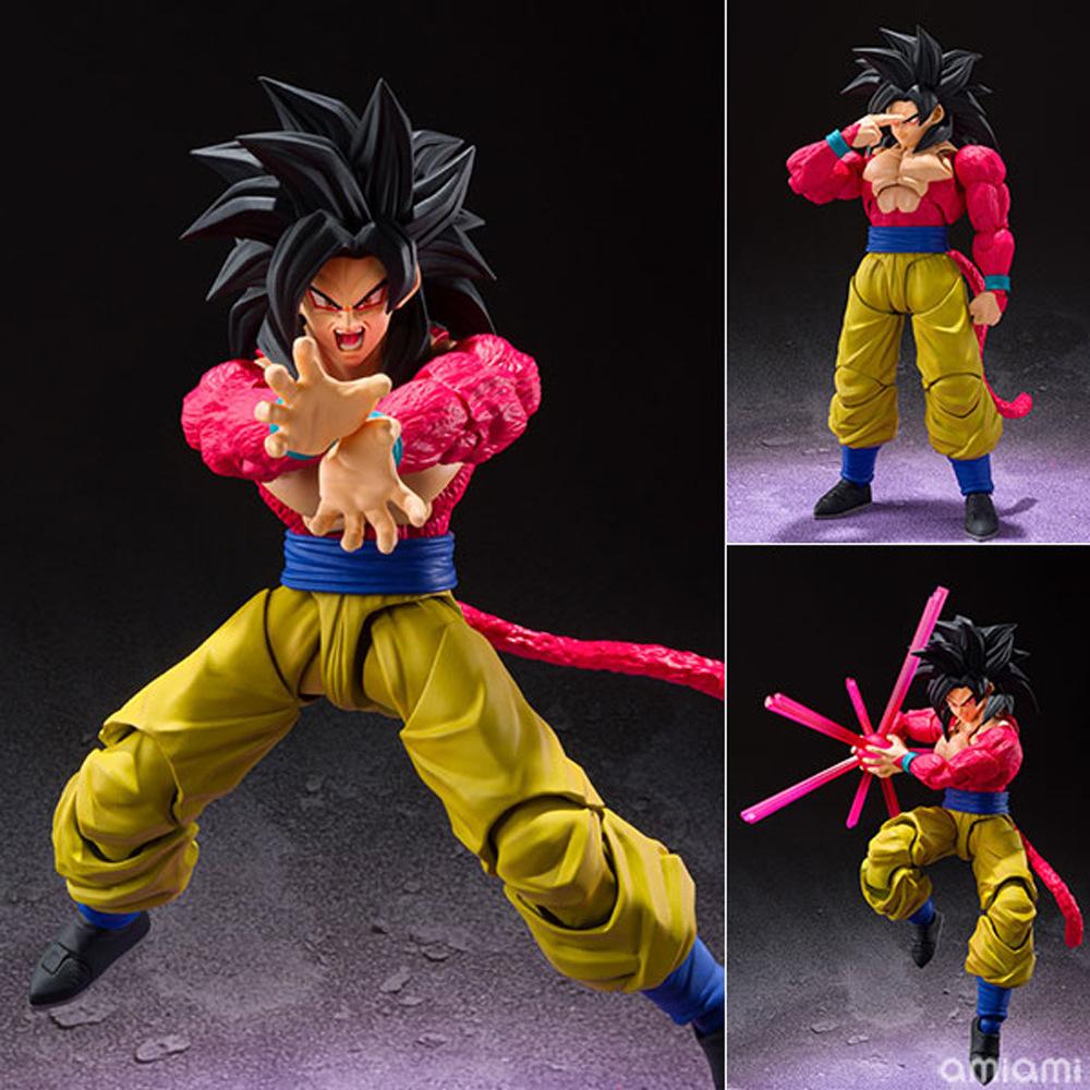 SHF Dragon Ball GT Супер Сайян 4 Сон Гоку Подвижная ПВХ Фигурка Действия Коллекционные Игрушки 16см