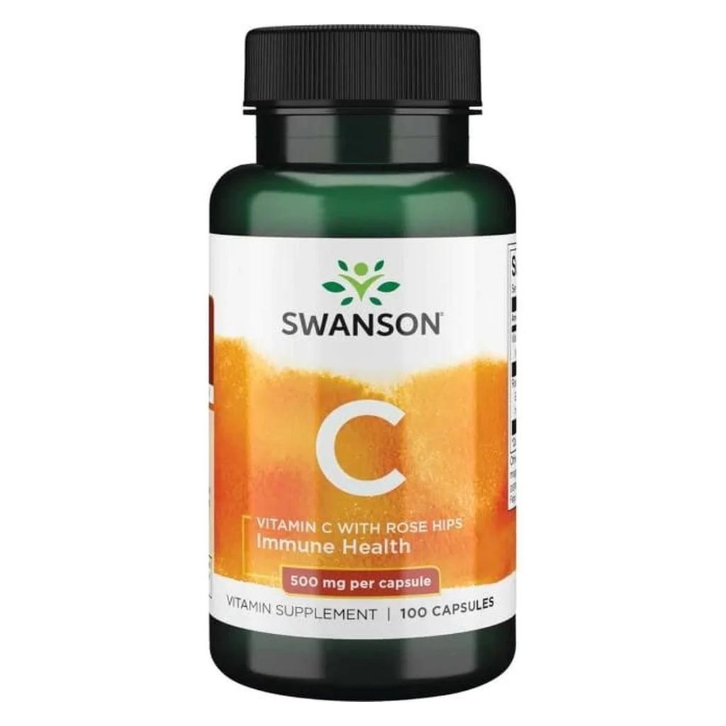 Vitamin C with Rose Hips Extract, 500mg - 100 caps