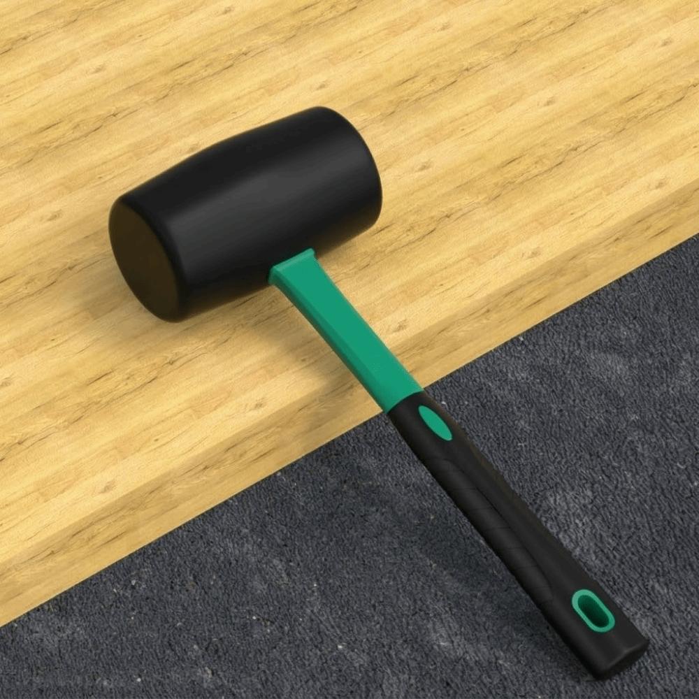 Multi-Functional Rubber Hammer Industrial Grade Elastic Installation Hammer Shock Absorbing Non-Slip Handle Solid Rubber Hammer