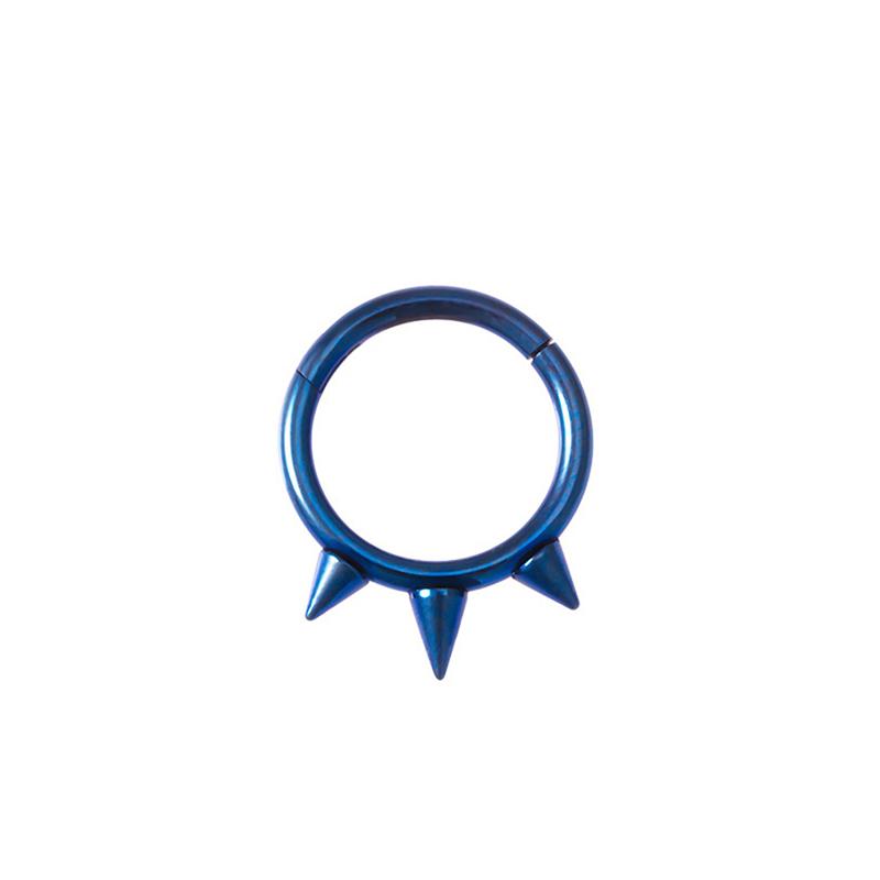 Хрящевая серьга с шипами, кольцо для перегородки, пирсинг ноздри, хирургическая сталь для носа