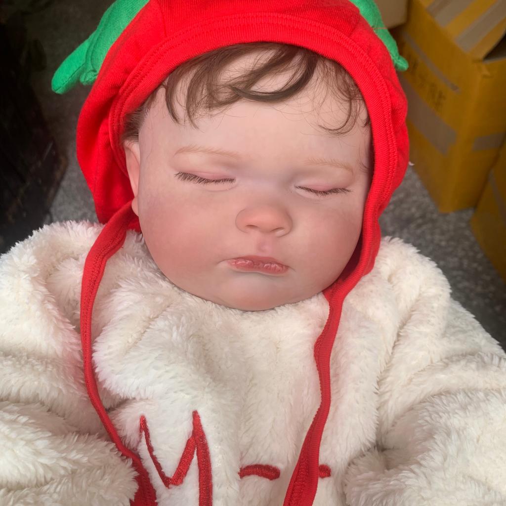 Кукла Reborn Sleeping Boy, 3D кожа, мягкий силикон, 60 см, игрушка с сосудистыми венами, тканевое тело, как настоящее искусство, подарок Bebe