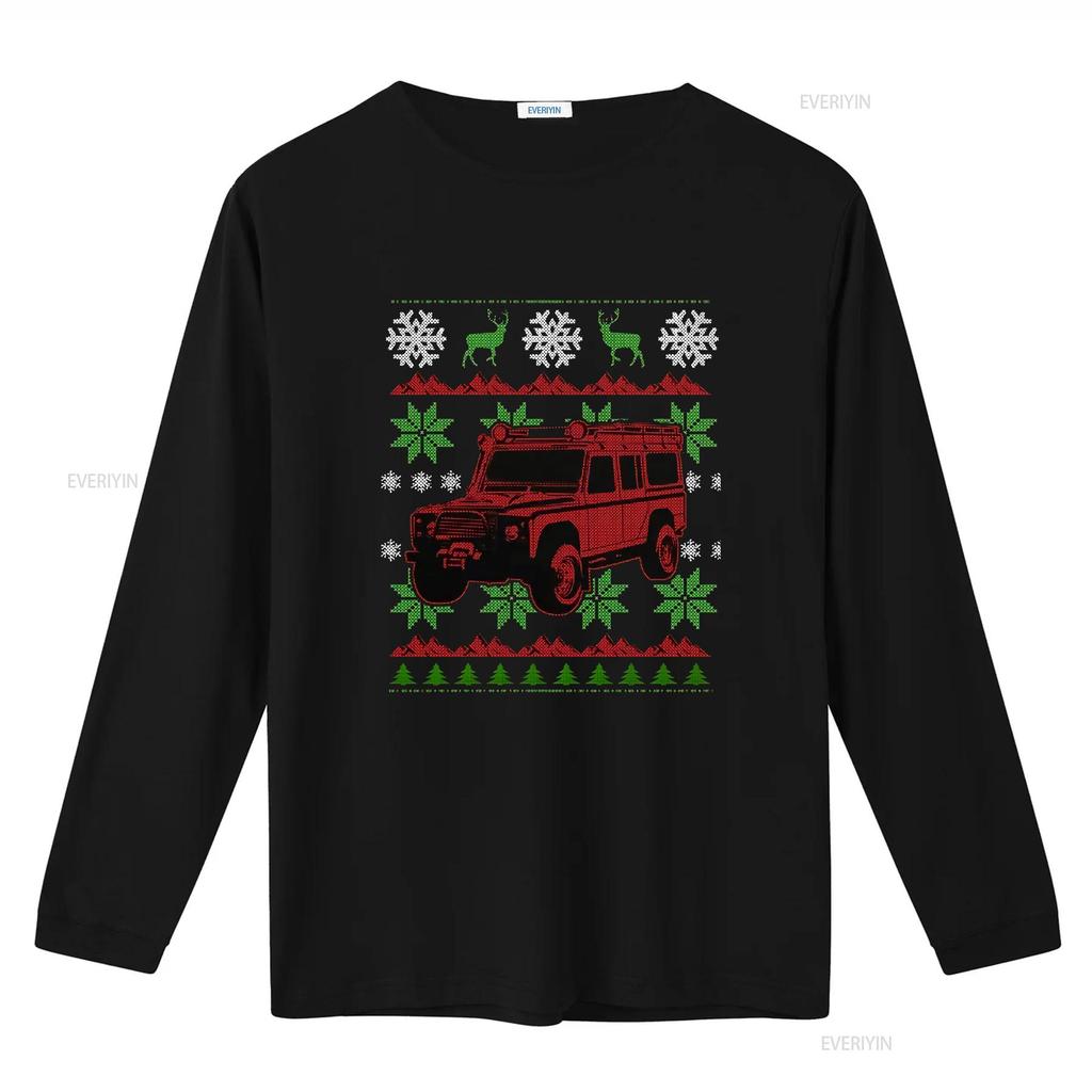 Defender 4x4 Off Road Ugly Chistmas Sweater Unisexs T Shirt Top Vintage Washed Graphic Soft Slightly Top For Everyday Wear