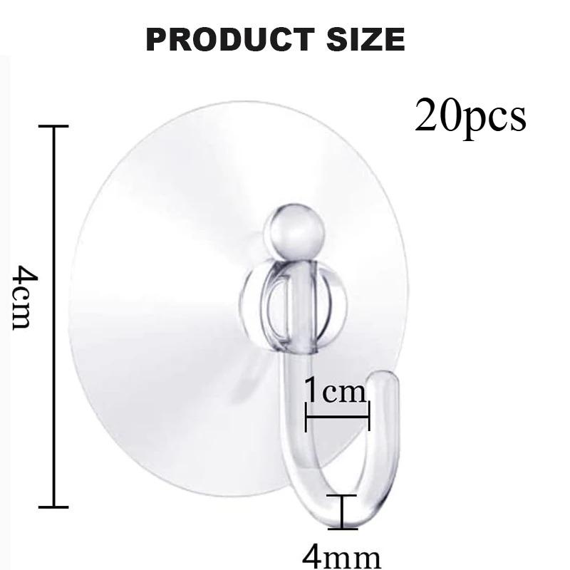 5/10/20 шт. Крючки на присосках Держатель с сильной присоской с пластиковыми крючками Для стеклянного окна Настенный крючок Вешалка Дом Кухня Ванная