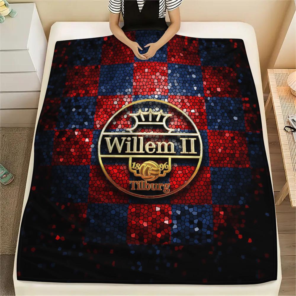 Football Club William II Print Flannel Blanket, High quality Comfortable for All Seasons, Home Decor, Warmth and Comfort
