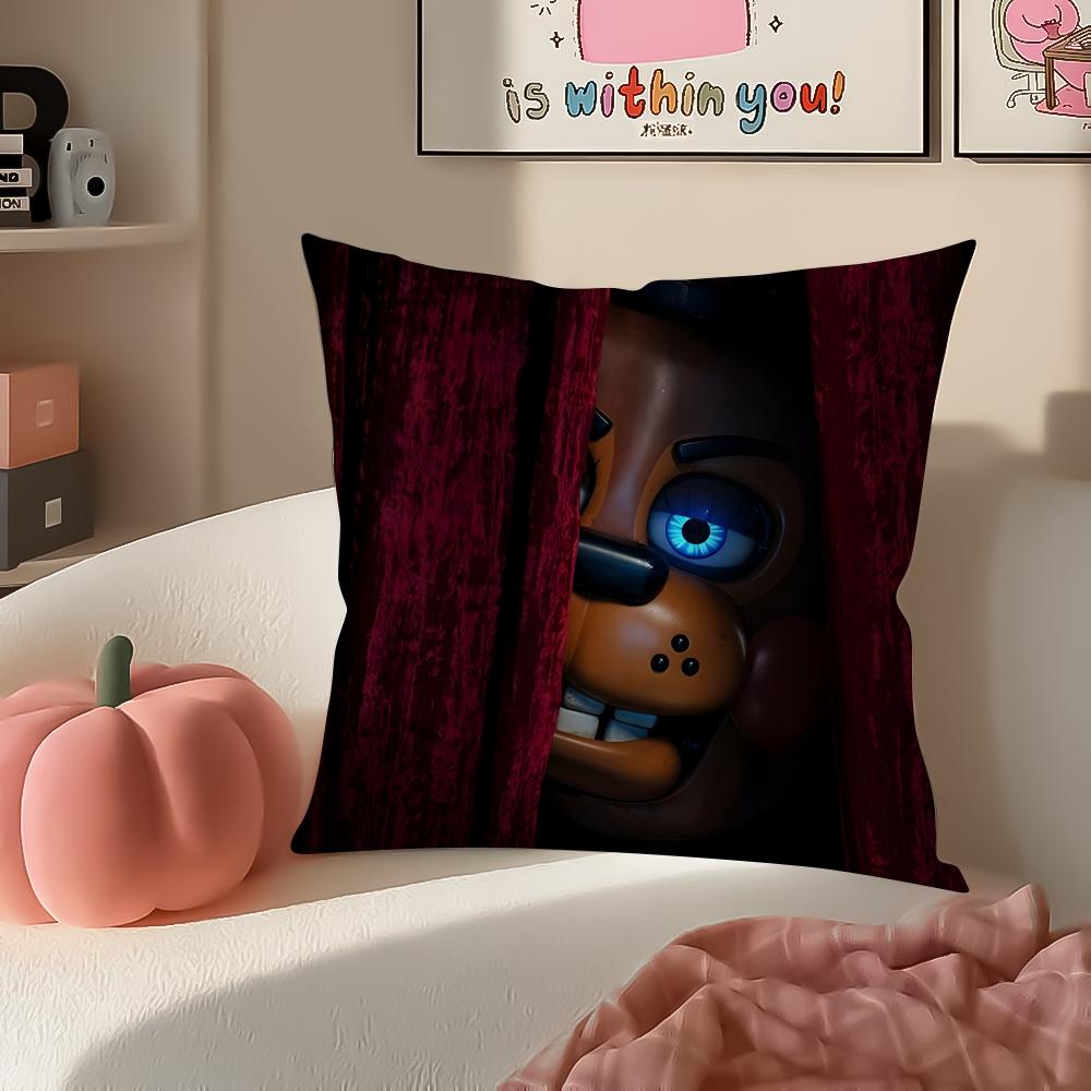 Чехол на подушку Игровой хоррор FFive Nights at Freddys Наволочка Короткий плюш Невидимая молния Для комнаты Дивана Чехол на подушку