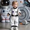 Костюм астронавта для малыша Мальчики Космический костюм Комбинезон Младенцы Хэллоуин День Рождения Косплей Карнавальный костюм Комбинезон