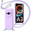Case with Shoulder Strap - E.F.CONNECTION - For Xiaomi Redmi A3 - Purple - Shockproof Protection - Ultra-thin
