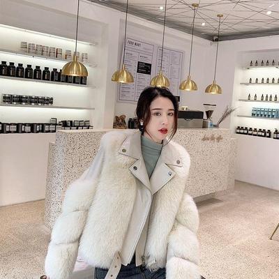 Женское осенне-зимнее сплошное плюшевое короткое пальто с длинными рукавами