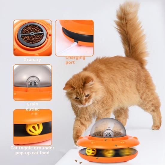 Головоломка-кормушка для домашних животных Умная кормушка для кошек Медленная кормушка Интерактивный дозатор еды в форме НЛО