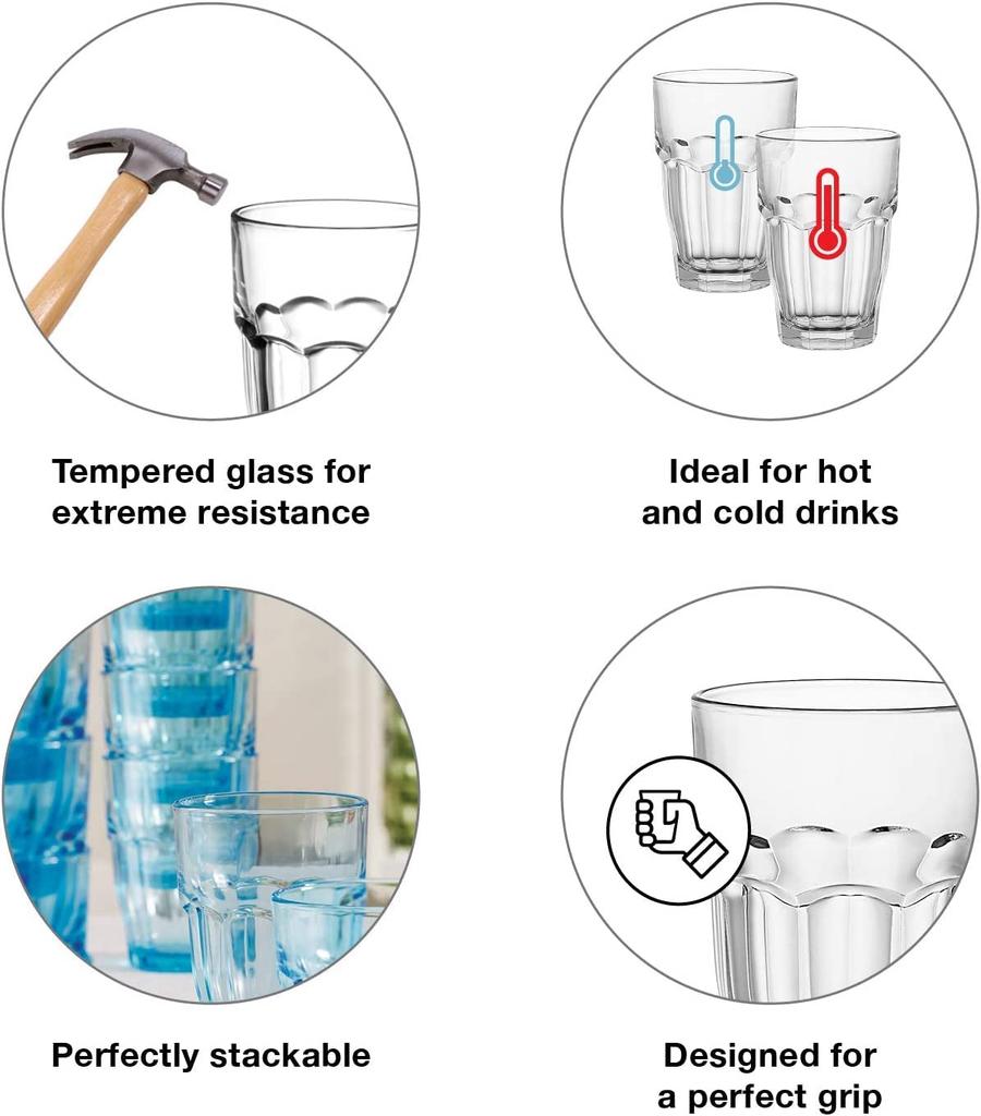 Bormioli Rocco Rock Bar Tumbler 355 4.18920.BN6 (Pack of 6) RBRA501