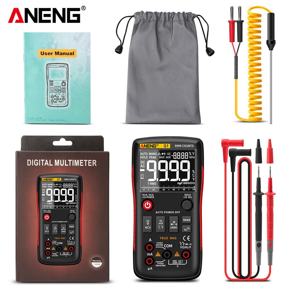 New Professional Smart Multimeter Tester ANENG Q1 Digital Display High Precision Professional True RMS 9999 Counts Auto Range Electrician Tester Tools