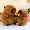 Pull French Fries Capybara Plush Toy Children Soothing Backpack Doll Hood Doll Funny Car Ornament