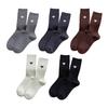 Women's Heart Pattern Mid Calf Crew Socks Ribbed Knit Boot Socks Fall Casual Soft Cozy Socks for Women Girls