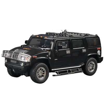 Симуляция в масштабе 1/18 Сплавной внедорожник Hummer H2 Литая металлическая модель Украшение интерьера дома Детская игрушка Детский подарок Подарок на день рождения