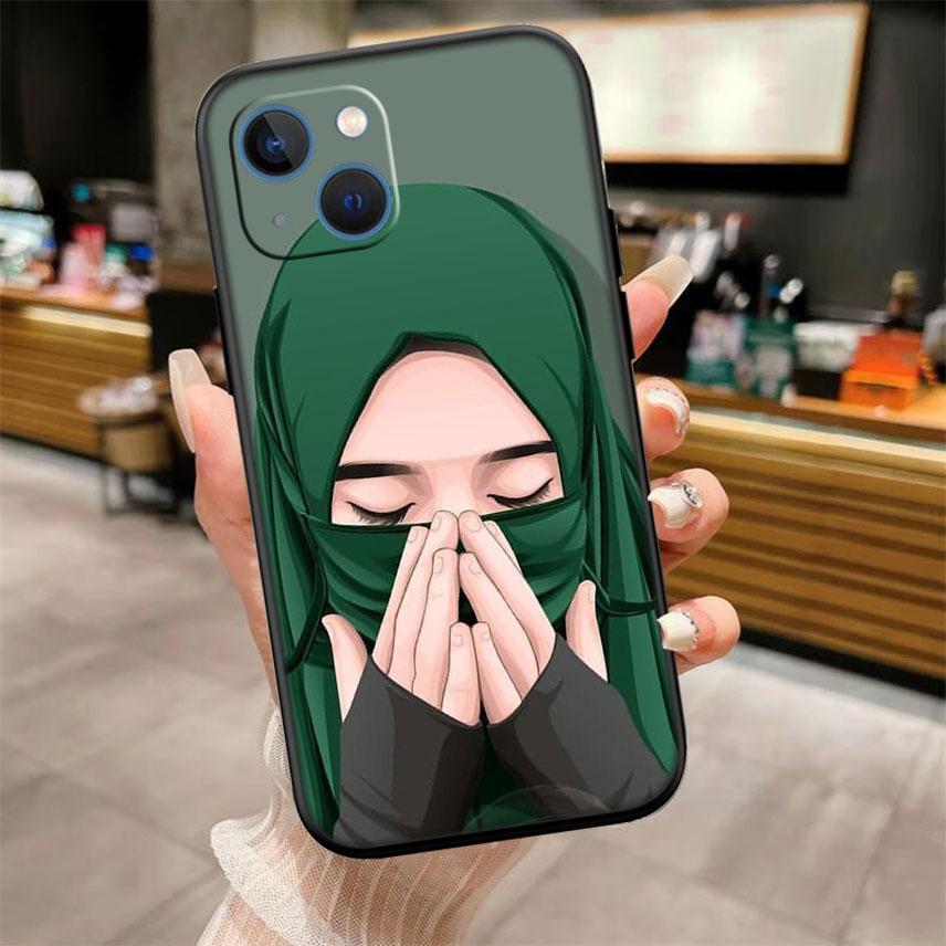 Islamic Muslim Girls Hijab New High-End Shell Phone Case for iPhone 16 15 14 13 12 Pro Max Plus Mini