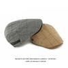 Винтажная шляпа Мужской шерстяной берет в британскую клетку Бархатная теплая кепка с козырьком
