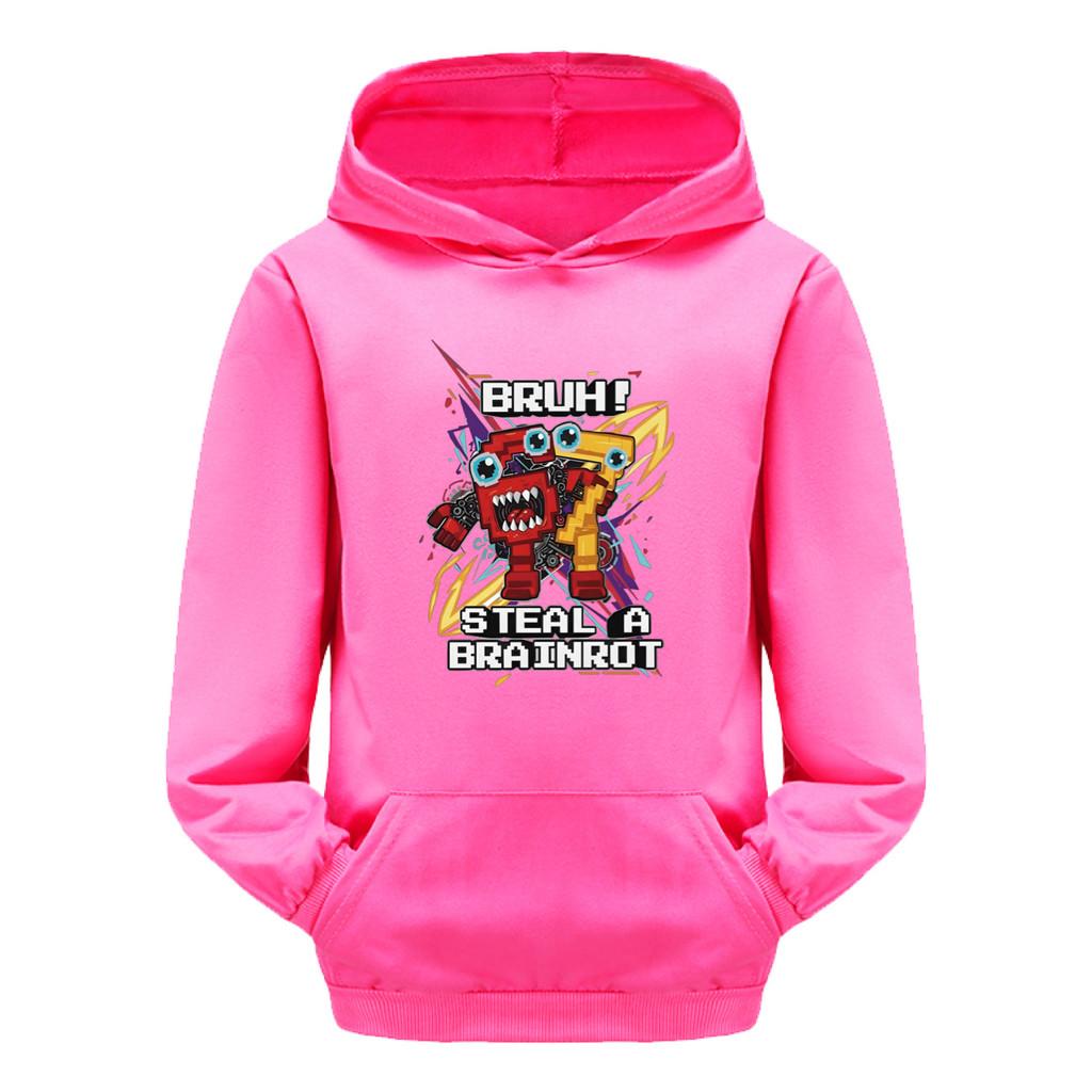 5227 Дети Мальчики Девочки Steal a Brainrot 67 Six Seven Printed Casual Long Sleeves Hoodies Top