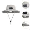 Children Outdoor Fan Hat Solar Powered Rechargeable Multipurpose Wide Brim for Farming Fishing