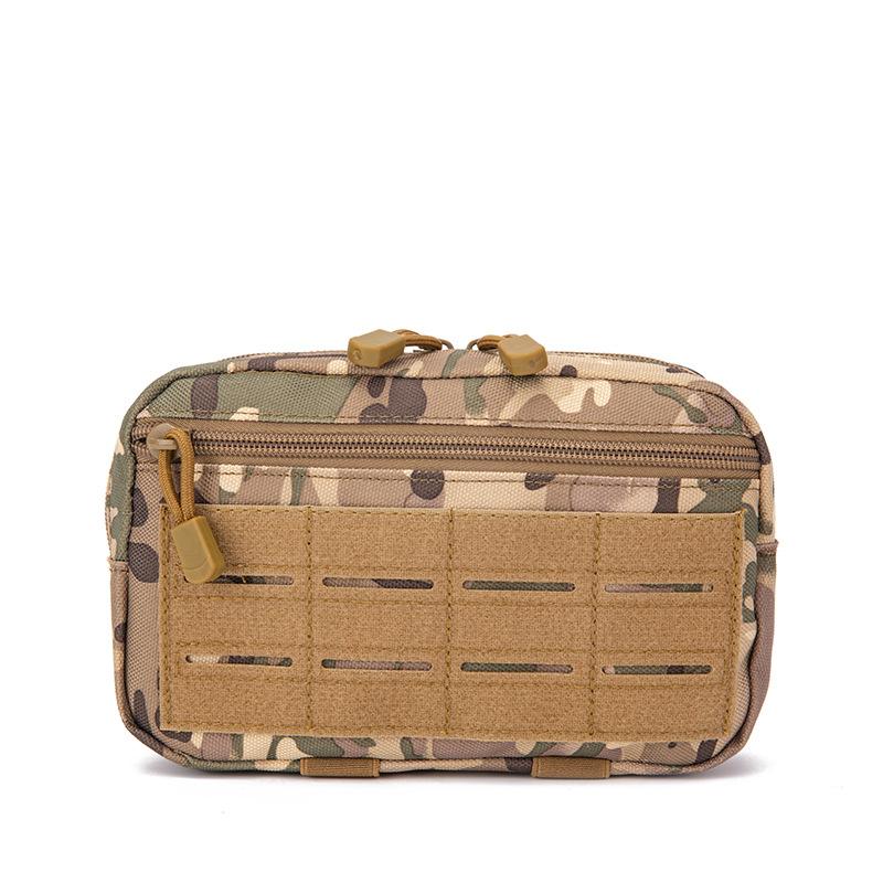 High Quality Tactical Molle Gear Pouch Admin EDC Tool Zipper Oxford Bag with Map Sleeve Attachment Laser Cut Small Utility Bag