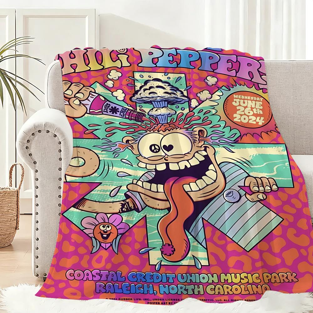Плед Red Chili Peppers Легкий 240 г Фланелевый Мягкий Гипоаллергенный для Летнего Охлаждения