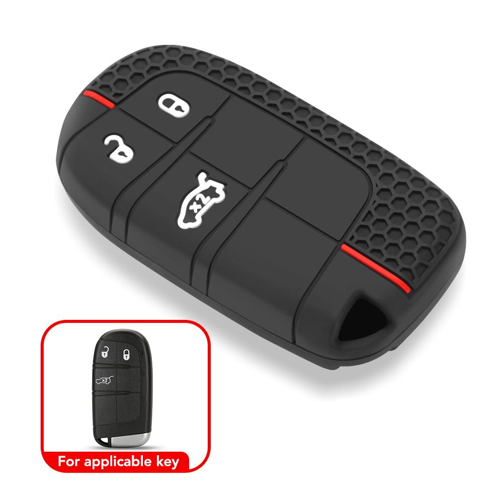 Чехол для автомобильного ключа из силиконовой резины для Jeep Grand Cherokee Wrangler Renegade Compass для Chrysler300c для ключа Fiat Wyatt