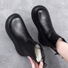 Cold-proof Thick-soled Short Cotton Boots Women's 2024 Winter New Piled Thickened Mother Cotton Shoes Non-slip Warm Snow Boots